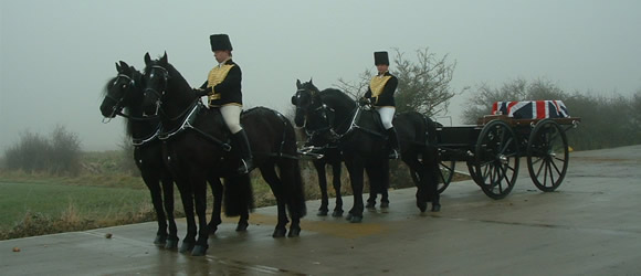 gun carriage at essex funeral hired from cooks carriages 